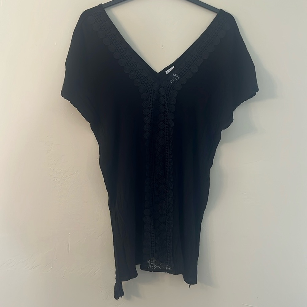 Kona Sol Black Swim Coverup size Small